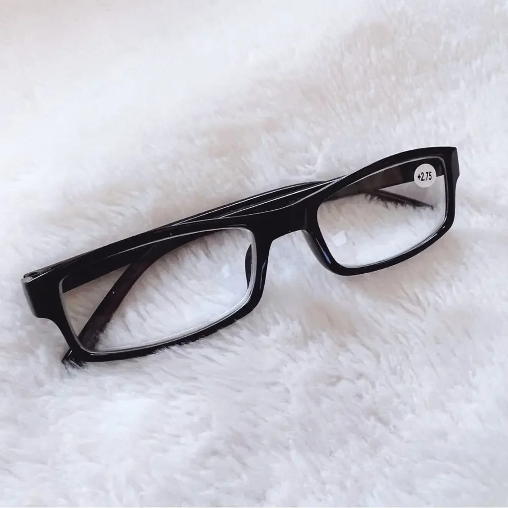 Vivian Black Rectangular Classic Reader Glasses - Picture 3 of 9